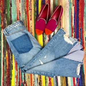 Zara Trafaluc Wide Distressed TRF Denim Jeans